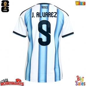 Argentina Julian Alvarez #9 Replica Home Stadium Shirt for Women World Cup 2026 Short Sleeve